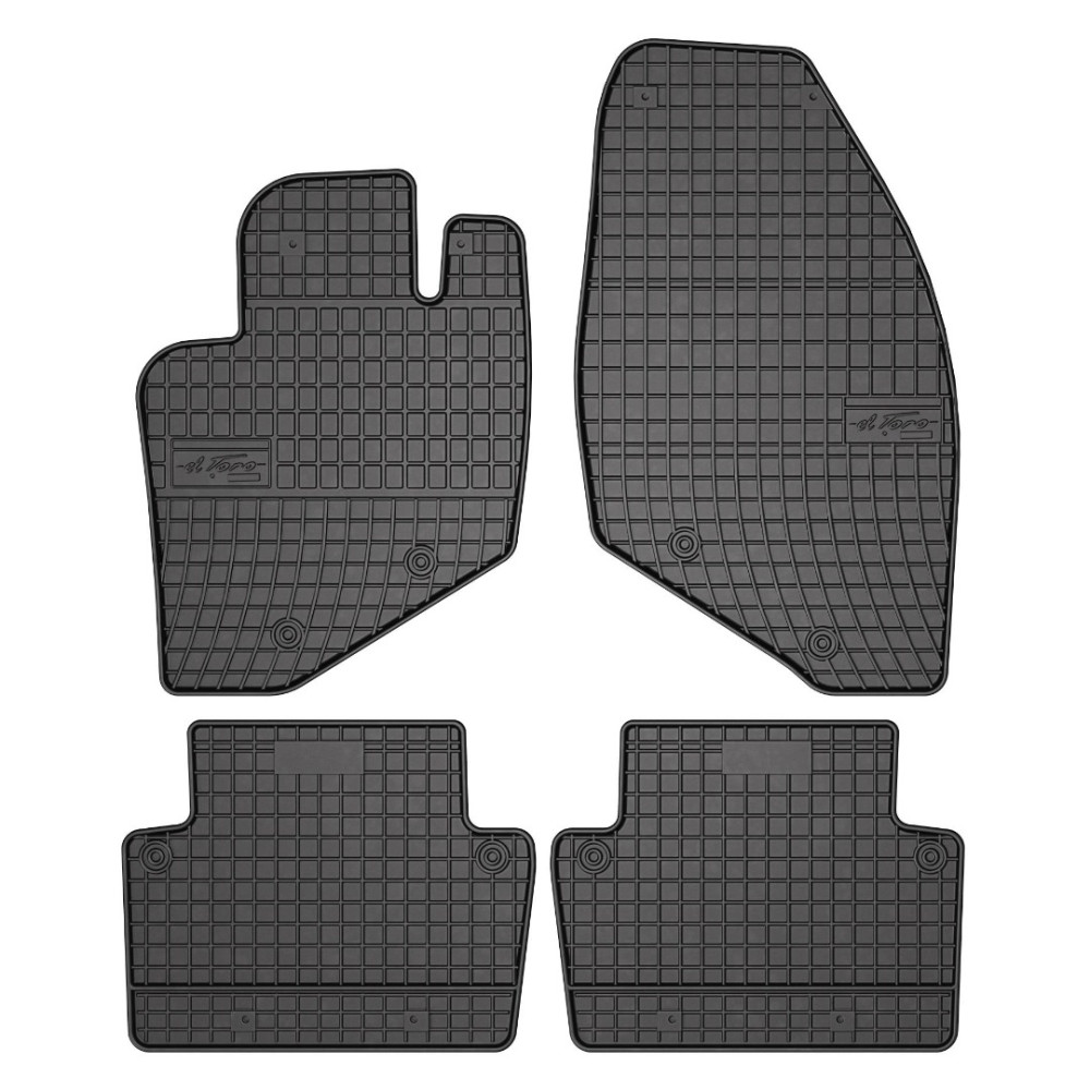 Car rubber floor mats black VOLVO S80 (1998-2005) NEGRO