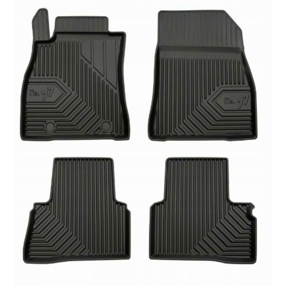 CAR RUBBER FLOOR MATS BLACK NISSAN JUKE (2010-2019) NO.77 FROGUM