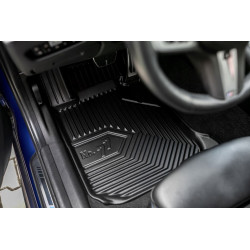 CAR RUBBER FLOOR MATS BLACK AUDI A6 (2006-2011) NO.77 FROGUM