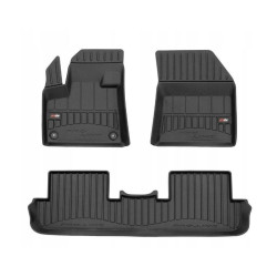 CAR RUBBER FLOOR MATS BLACK PEUGEOT 3008 II (2016-...) 3D FROGUM