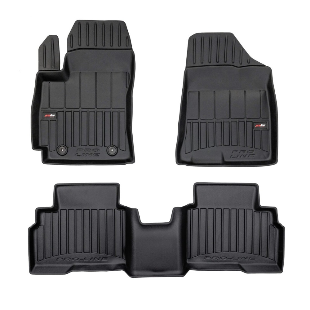 Car floor mats black HYUNDAI KONA II (2023-...) 3D FROGUM