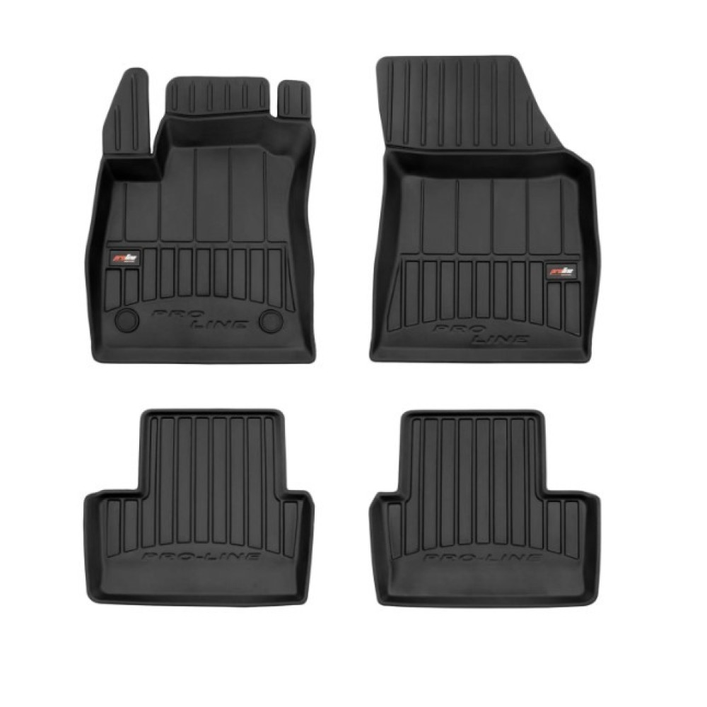 Car rubber floor mats black RENAULT MEGANE (2016-...) 3D FROGUM