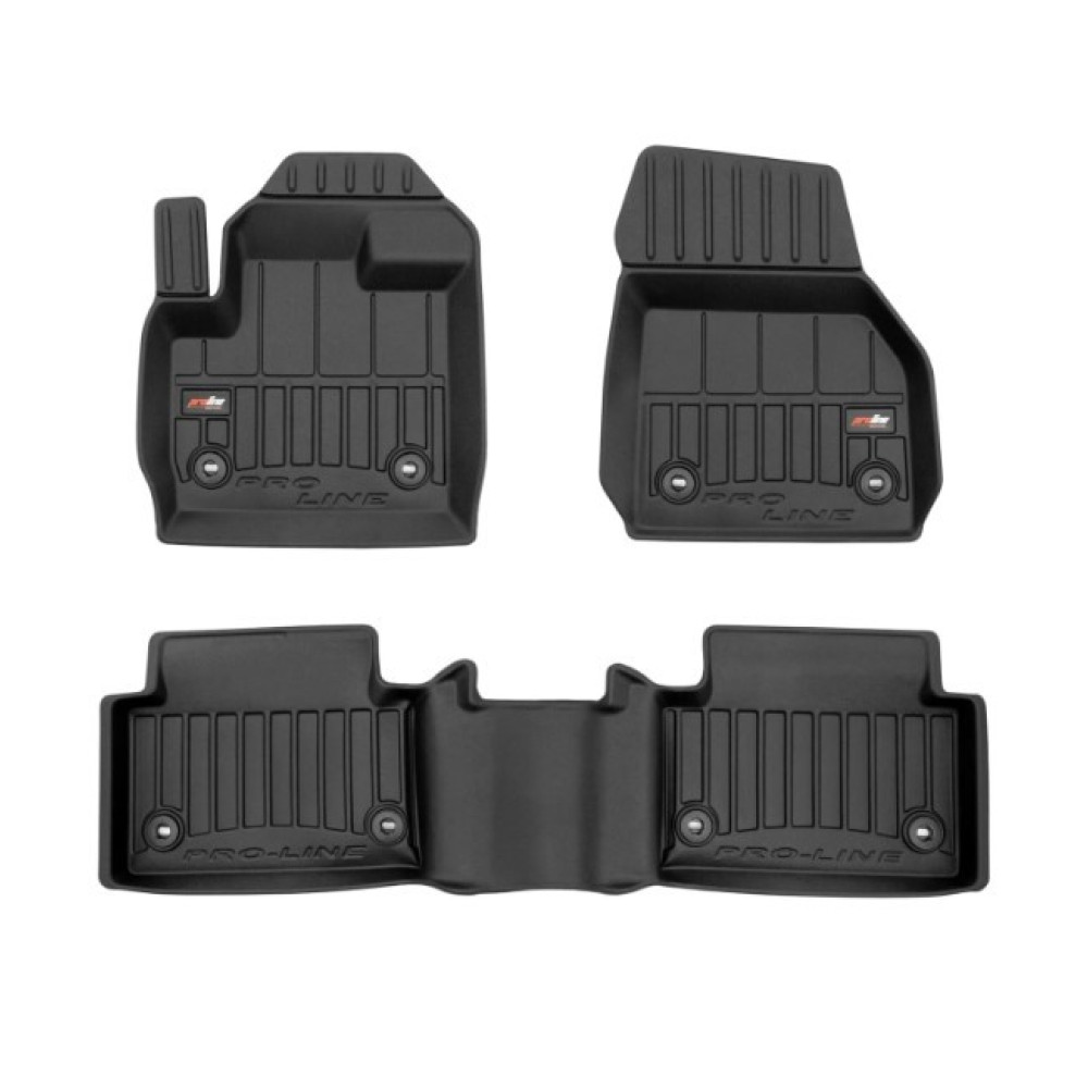 Car rubber floor mats black JAGUAR E-PACE (2017-...) 3D FROGUM