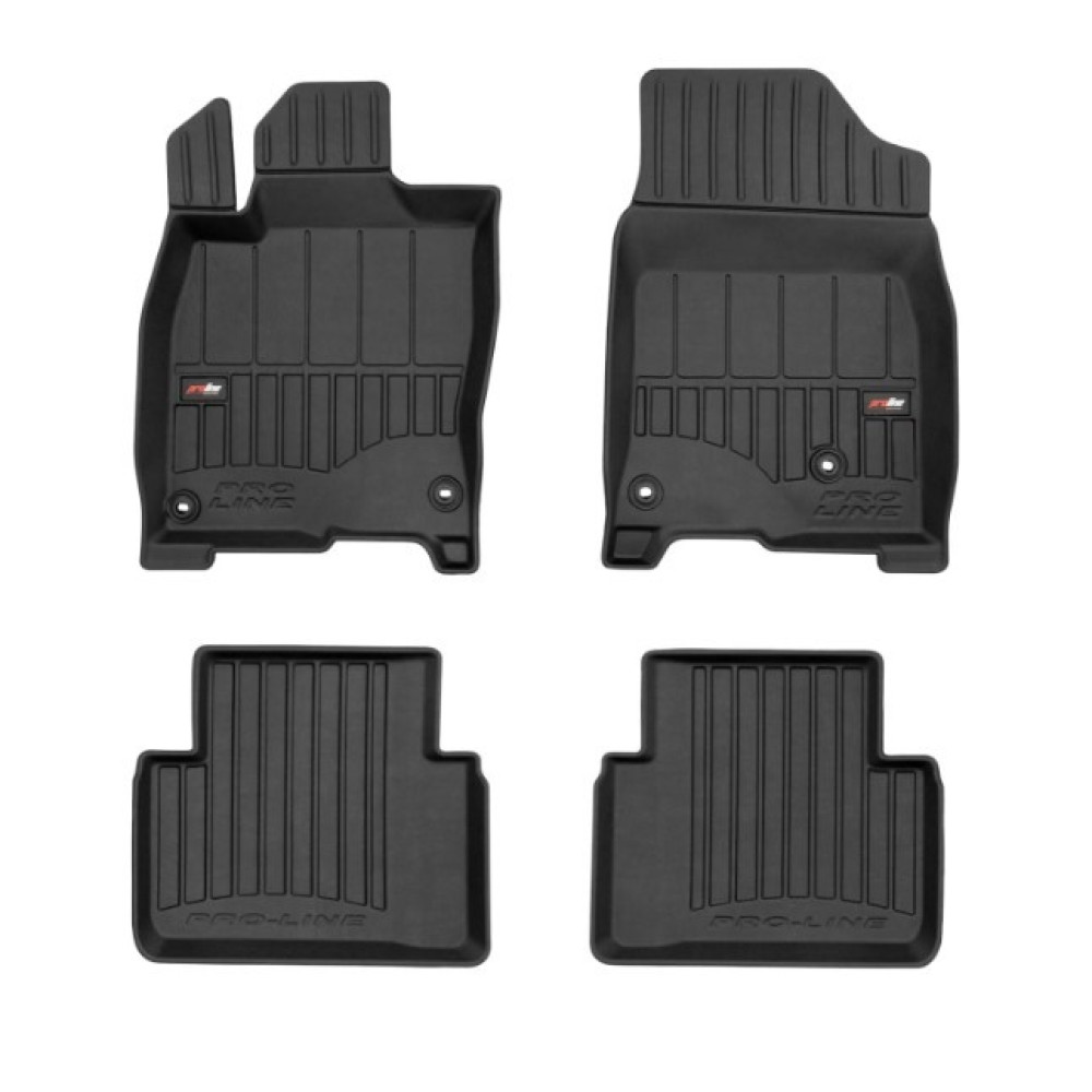 Car rubber floor mats black HONDA CIVIC (2017-2022) 3D FROGUM