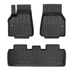 CAR RUBBER FLOOR MATS BLACK TESLA MODEL Y (2020-...) 3D FROGUM
