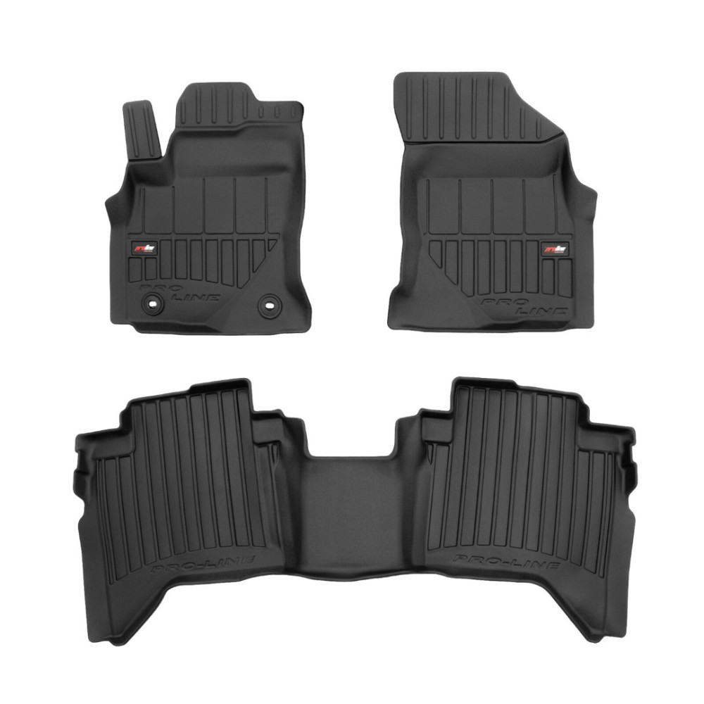 Car floor mats black TOYOTA HILUX VIII (2015-...) 3D FROGUM