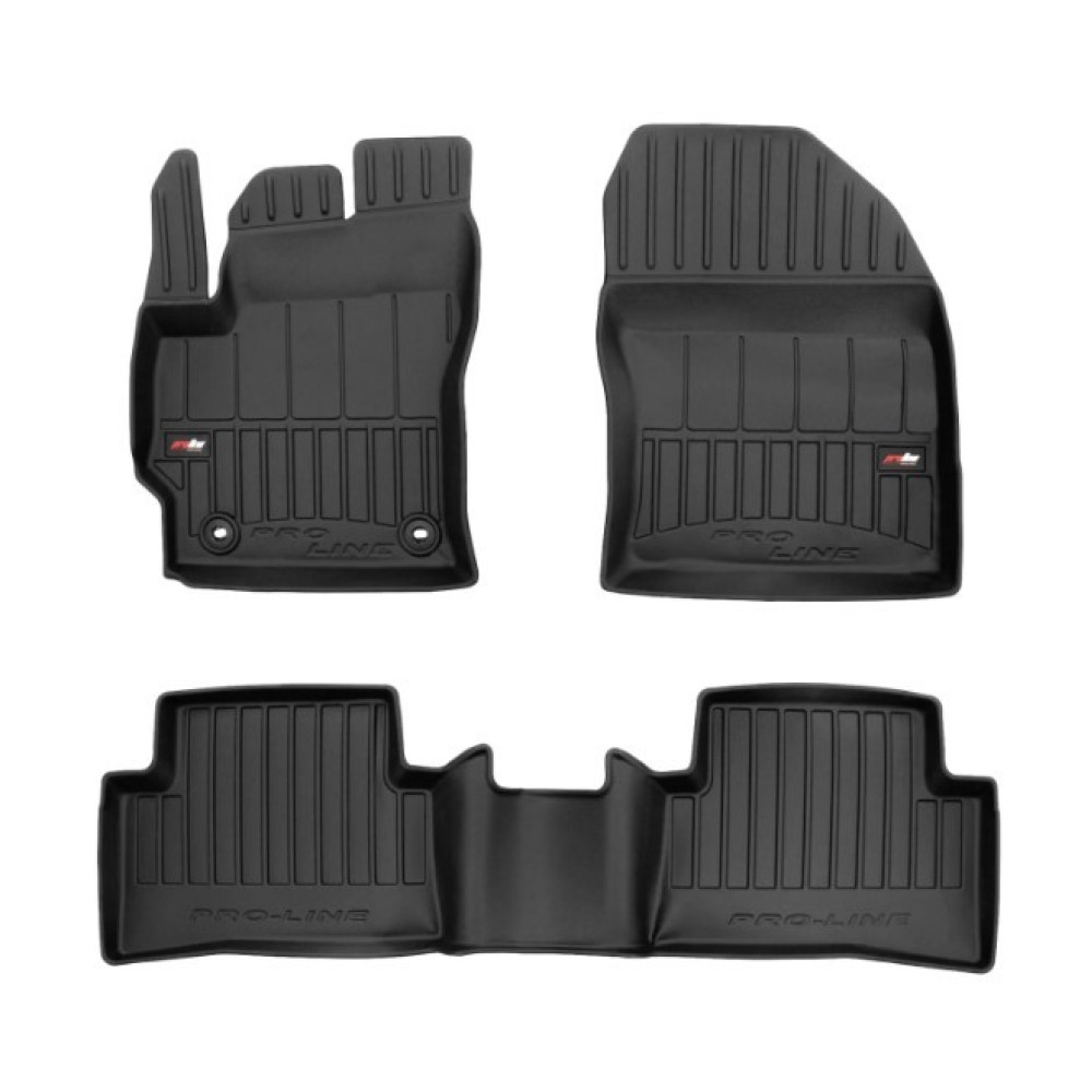 Car rubber floor mats black TOYOTA COROLLA CROSS (2022-...) 3D FROGUM