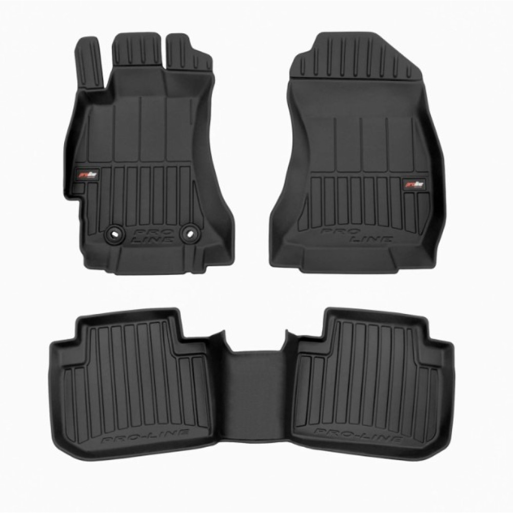 Car rubber floor mats black SUBARU FORESTER (2012-2018) 3D FROGUM
