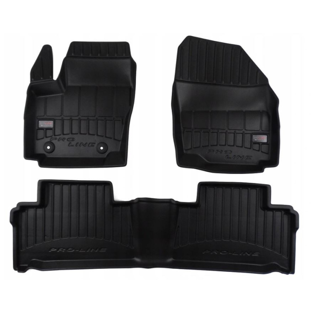 Car rubber floor mats black FORD S-MAX (2006-2015) 3D FROGUM