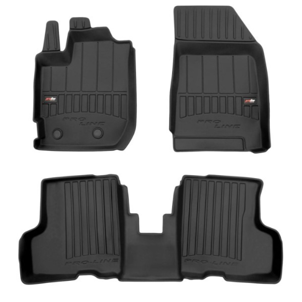 Car rubber floor mats black DACIA DUSTER (2021-...) 3D FROGUM