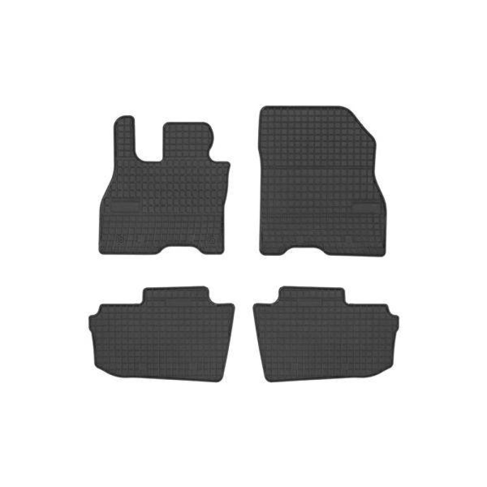Car rubber floor mats black NISSAN LEAF II (2017-...) NEGRO