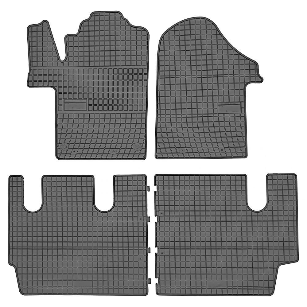 Car rubber mats black MB VITO (2 rows)(2014-...) NEGRO