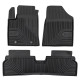 CAR RUBBER FLOOR MATS BLACK HYUNDAI KONA II Electric/Hybrid (2023-...) NO.77 FROGUM