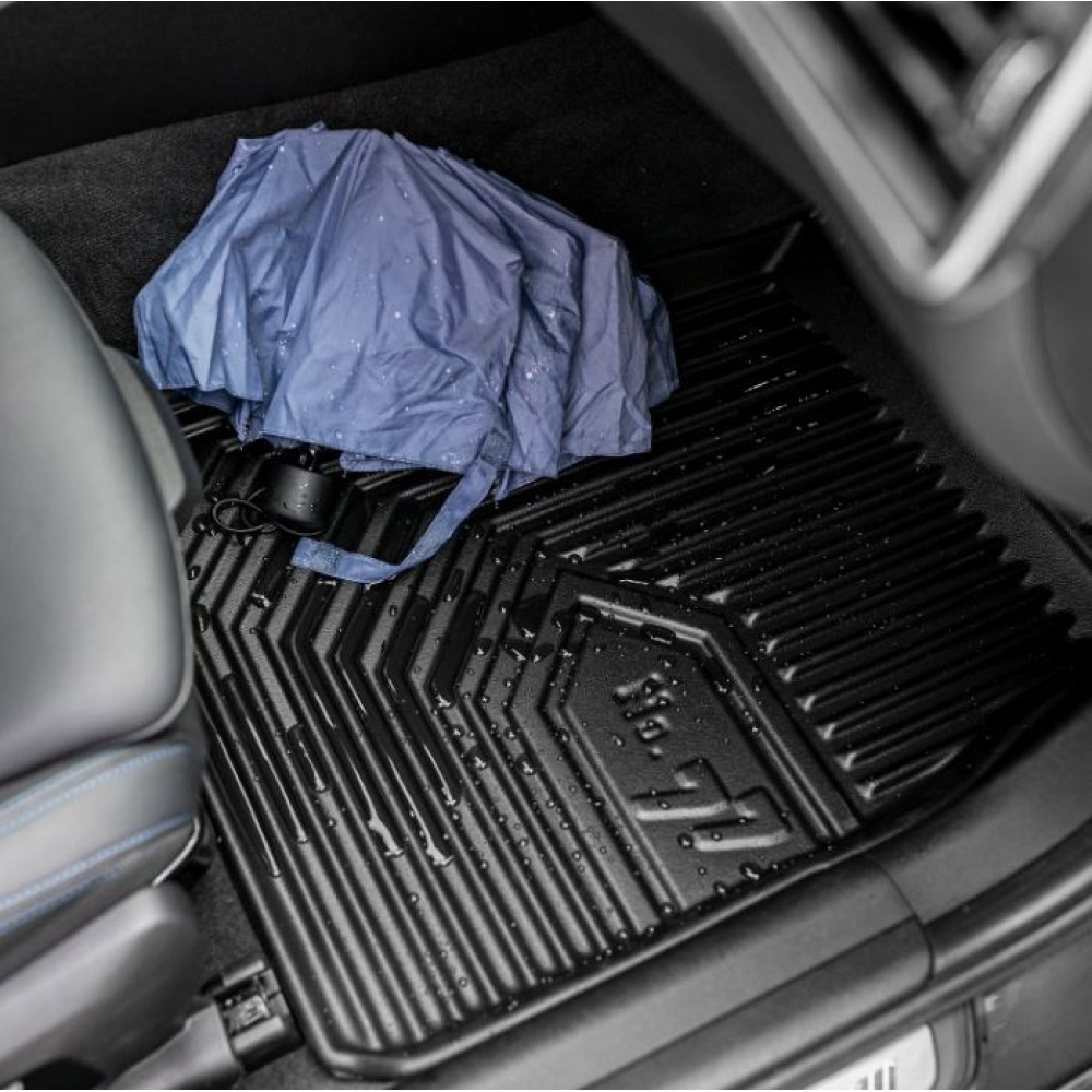 CAR RUBBER FLOOR MATS BLACK DACIA LOGAN III (2021-...) NO.77 FROGUM