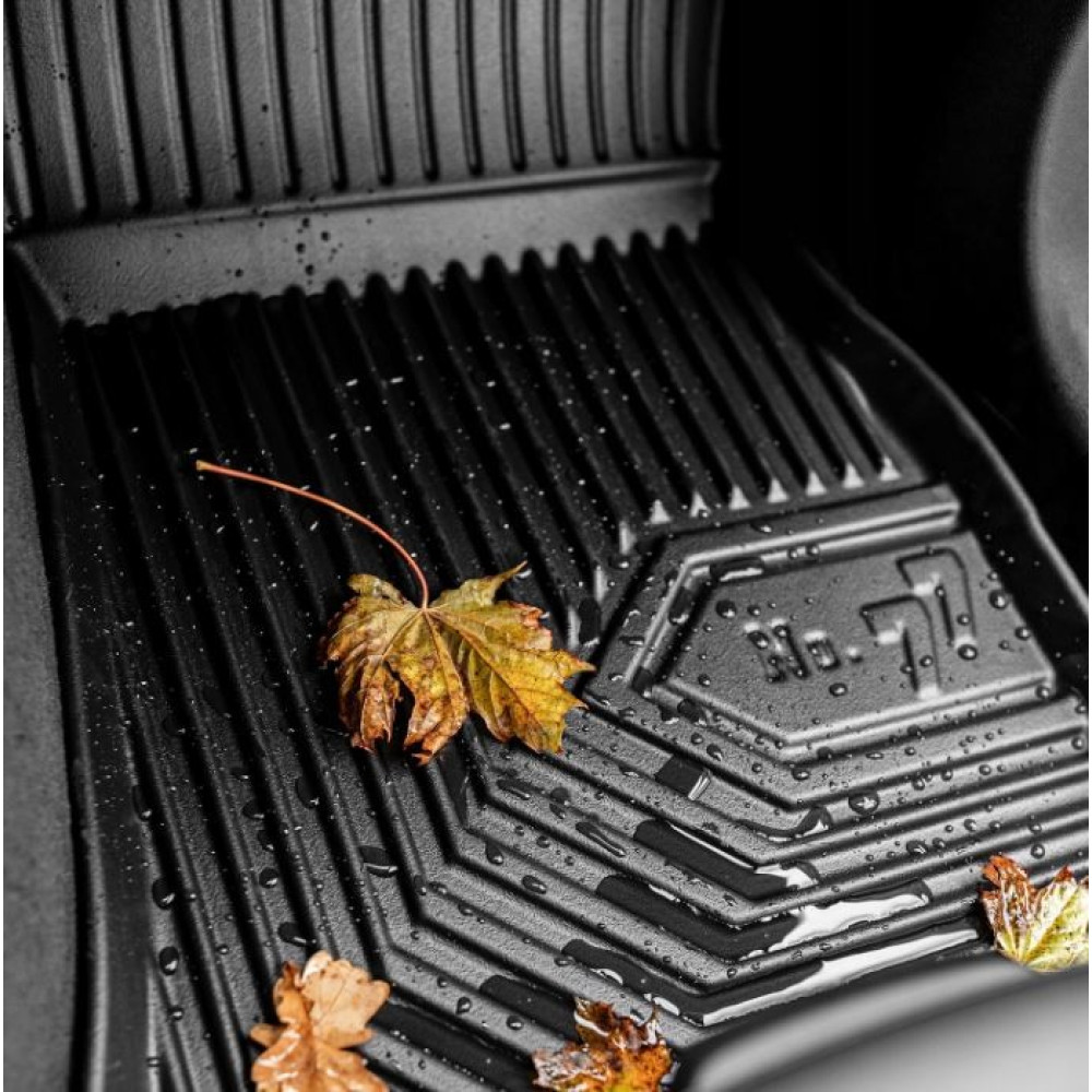 CAR RUBBER FLOOR MATS BLACK SEAT ALHAMBRA II (2010-2020) NO.77 FROGUM