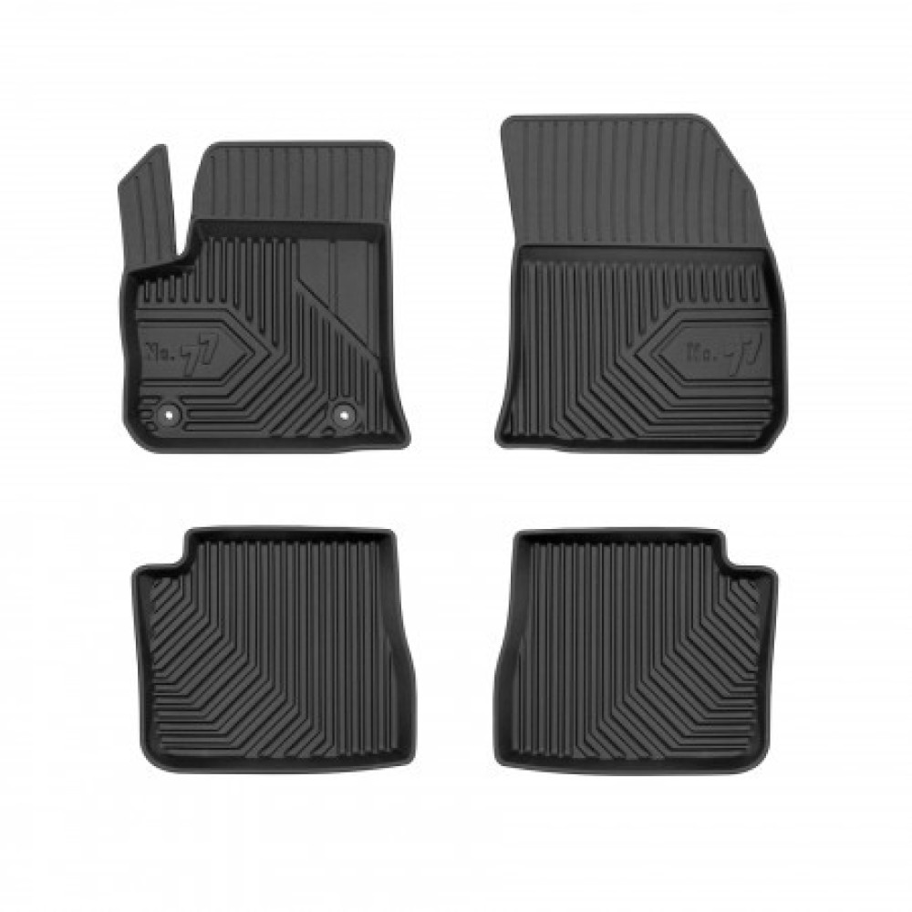 CAR RUBBER FLOOR MATS BLACK CITROEN e-C4 (2021-...) NO.77 FROGUM