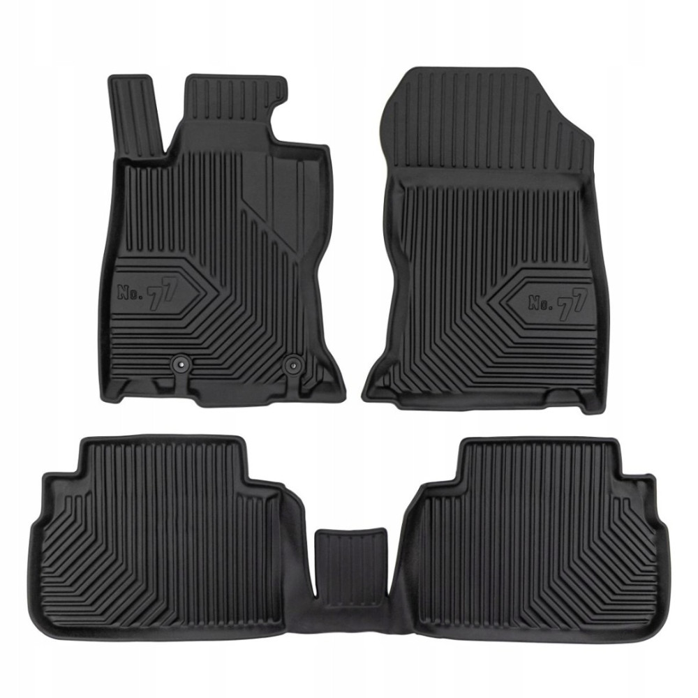 CAR RUBBER FLOOR MATS BLACK SUBARU FORESTER (2018-2024) NO.77 FROGUM