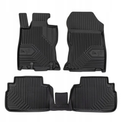 CAR RUBBER FLOOR MATS BLACK SUBARU FORESTER (2018-2024) NO.77 FROGUM