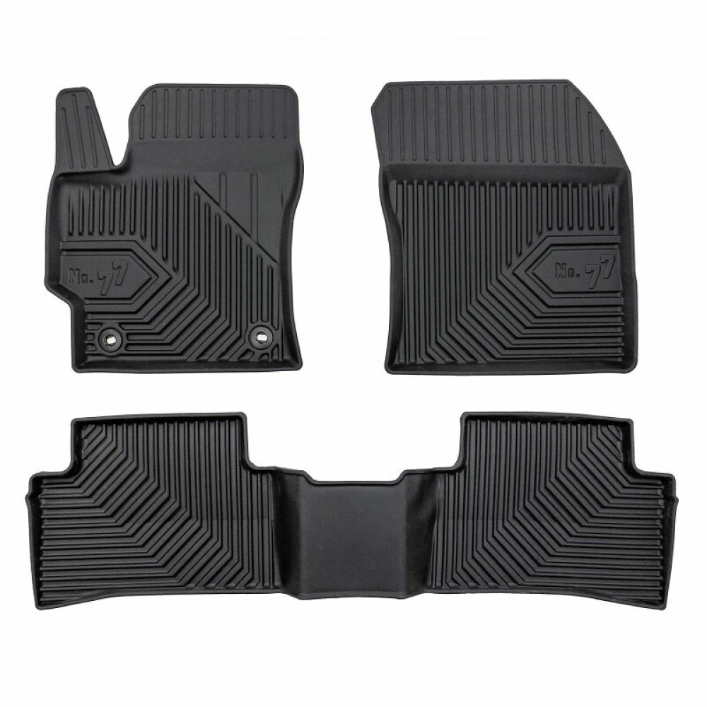 CAR RUBBER FLOOR MATS BLACK TOYOTA COROLLA HB (2018-...) NO.77 FROGUM