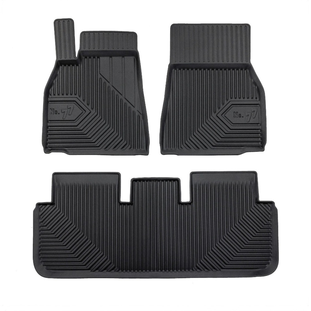 CAR RUBBER FLOOR MATS BLACK TESLA MODEL S (2021-...) NO.77 FROGUM