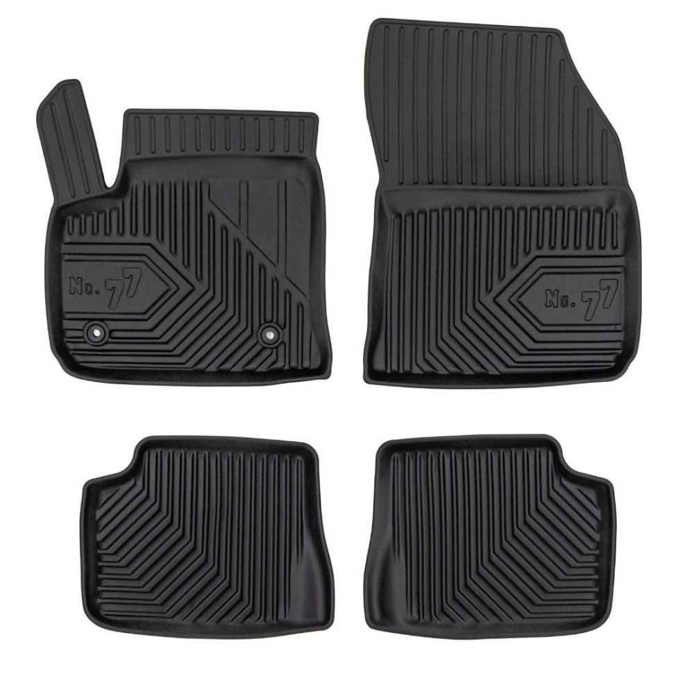 CAR RUBBER FLOOR MATS BLACK FIAT 600 (2023-...) NO.77 FROGUM