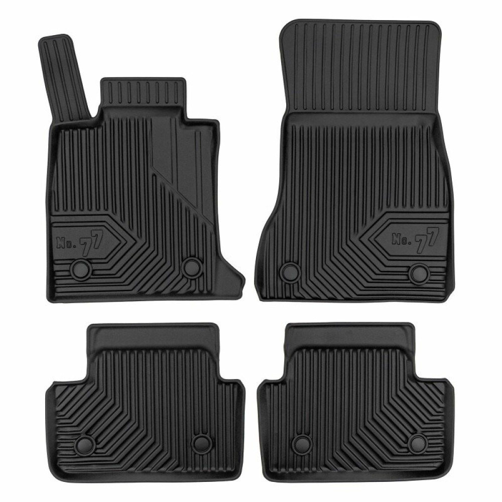 CAR RUBBER FLOOR MATS BLACK BMW 5 G60/G61 (2024-...) NO.77 FROGUM