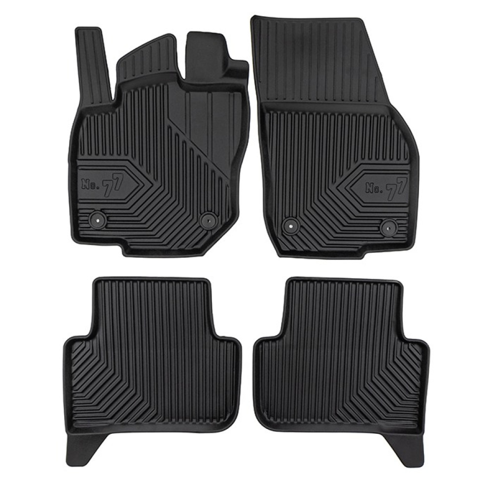 CAR RUBBER FLOOR MATS BLACK VW TIGUAN (2024-...) NO.77 FROGUM