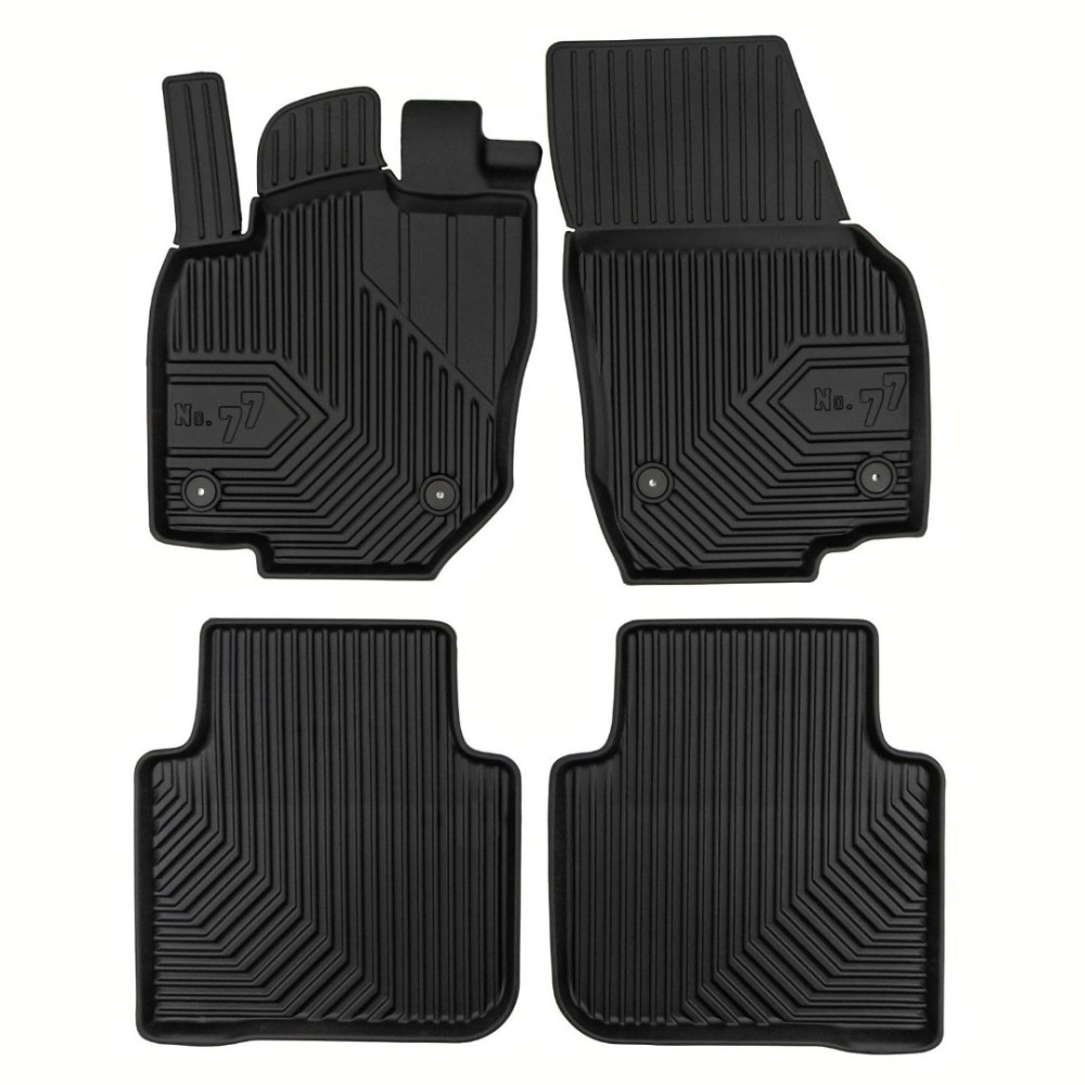 CAR RUBBER FLOOR MATS BLACK SKODA KODIAQ II (2024-...) NO.77 FROGUM
