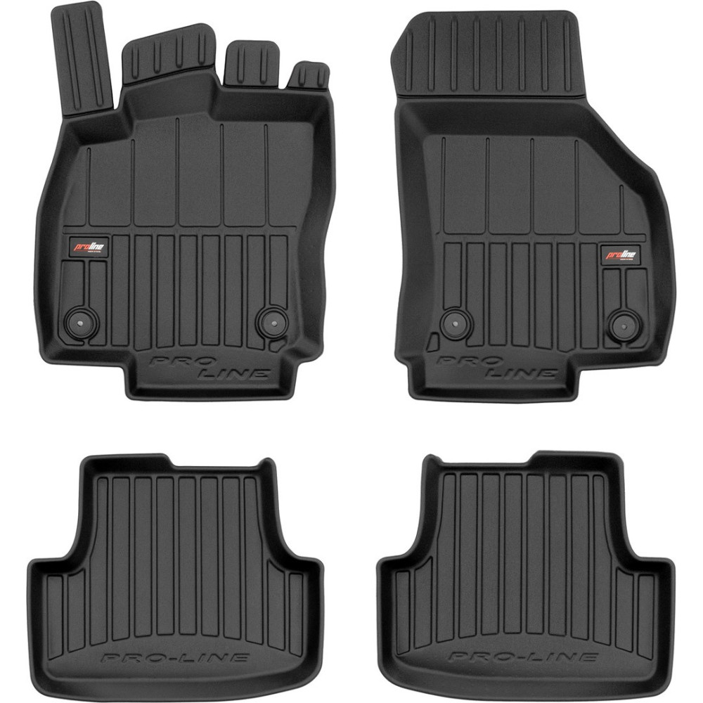 Car rubber floor mats black VW GOLF 8 (2020-...) 3D FROGUM