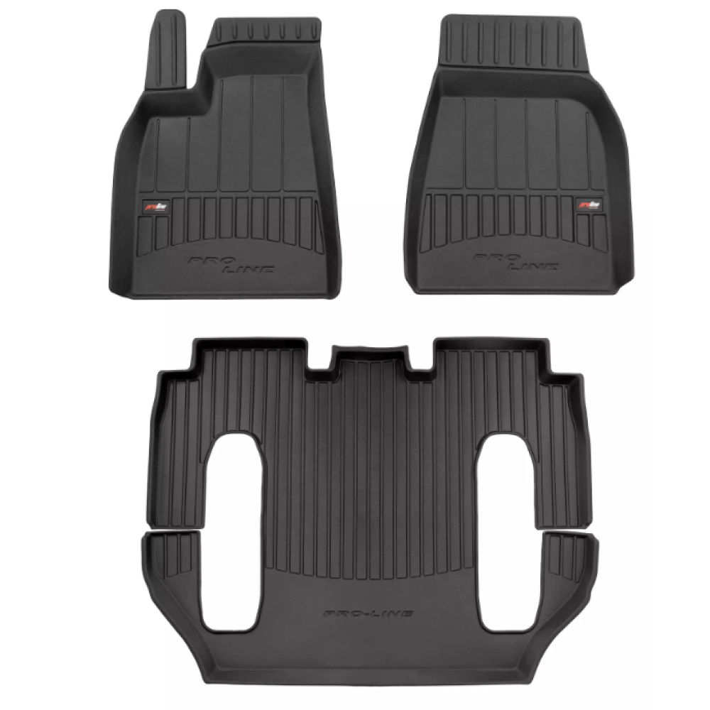 Car rubber mats TESLA MODEL X (6 seats)(2015-...) 3D FROGUM