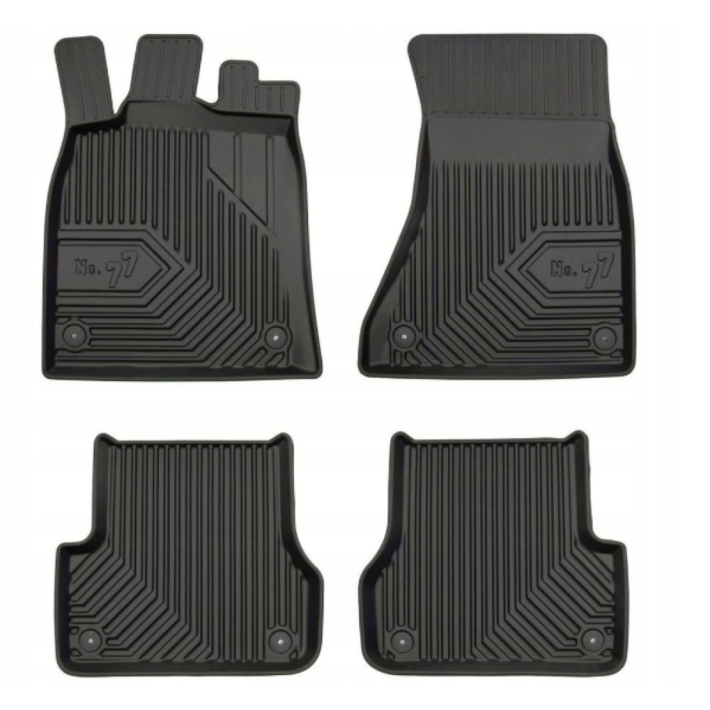 Alfombrillas de goma negras para coche AUDI A6 (2011-2018) N.º 77 FROGUM