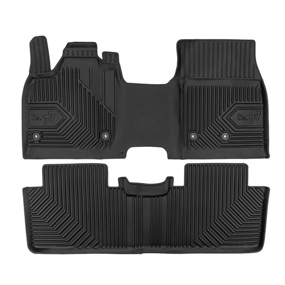 CAR RUBBER FLOOR MATS BLACK NISSAN ARIYA (2022-...) NO.77 FROGUM