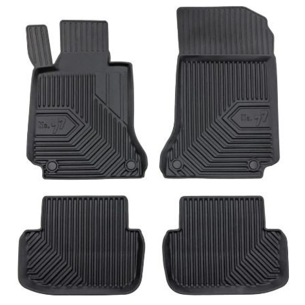 CAR RUBBER FLOOR MATS BLACK MB E-Class Coupe C207 (2010-2016) NO.77 FROGUM