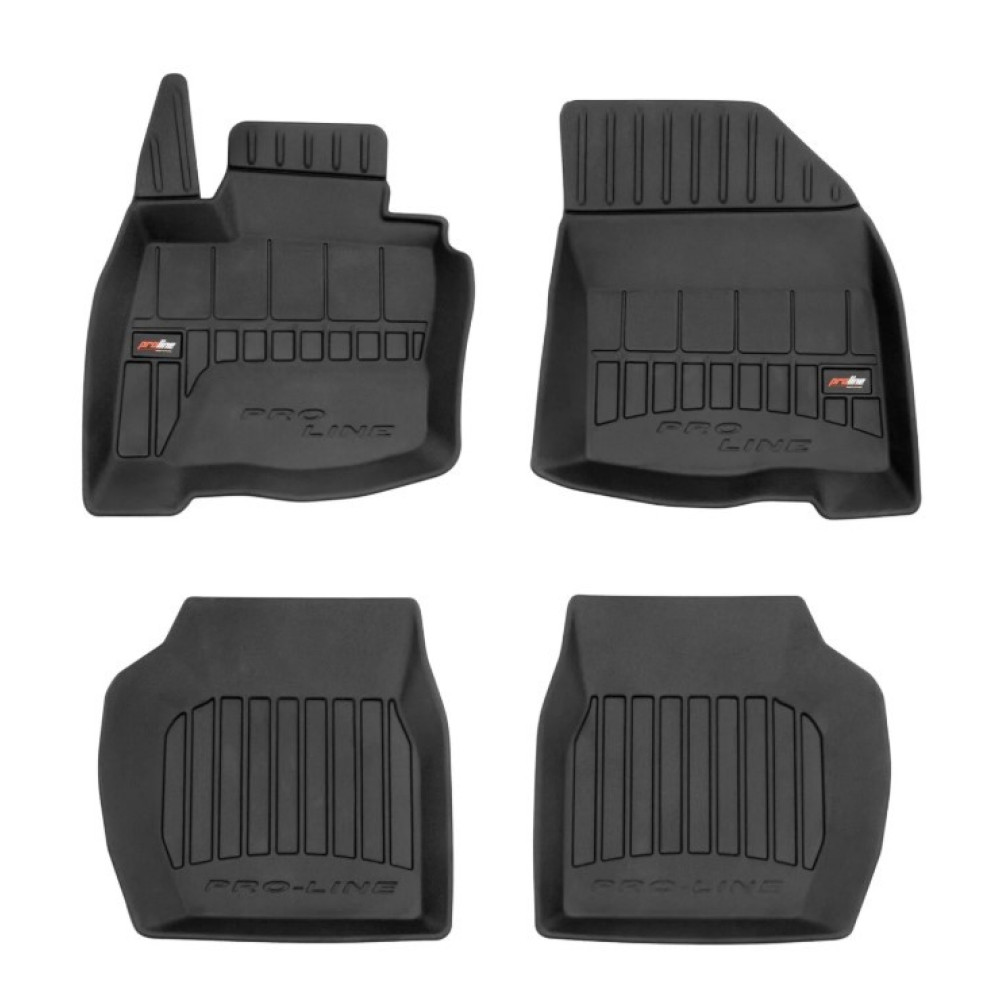 CAR RUBBER FLOOR MATS BLACK HONDA CIVIC HB 3/5D (2006-2011) 3D FROGUM 