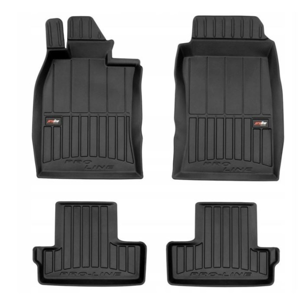 CAR RUBBER FLOOR MATS BLACK MINI COOPER (2001-2013) 3D FROGUM