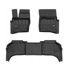 CAR RUBBER FLOOR MATS BLACK LAND ROVER DEFENDER (2020-...) 3D FROGUM