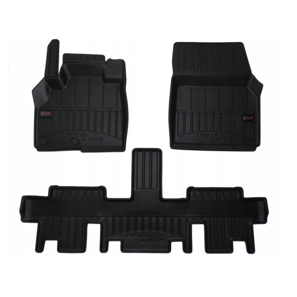 Car rubber floor mats black RENAULT ESPACE (5s.)(2002-2014) 3D FROGUM