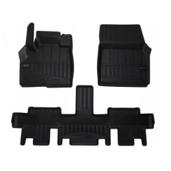 Car rubber floor mats black RENAULT ESPACE (5s.)(2002-2014) 3D FROGUM