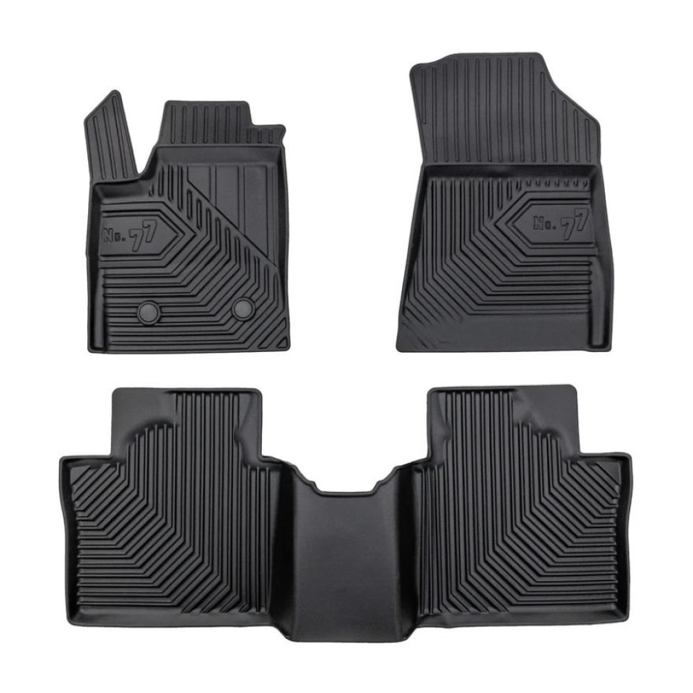 CAR RUBBER FLOOR MATS BLACK RENAULT ESPACE VI (2023-...) NO.77 FROGUM