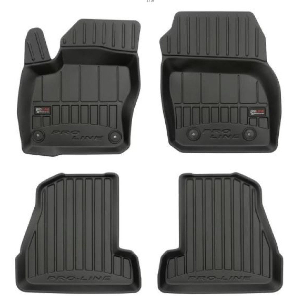 Car rubber floor mats black FORD FOCUS III (2011-2018) 3D FROGUM