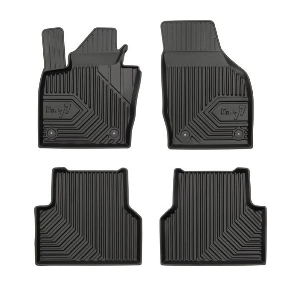 CAR RUBBER FLOOR MATS BLACK AUDI Q3 (2011-2018) NO.77 FROGUM