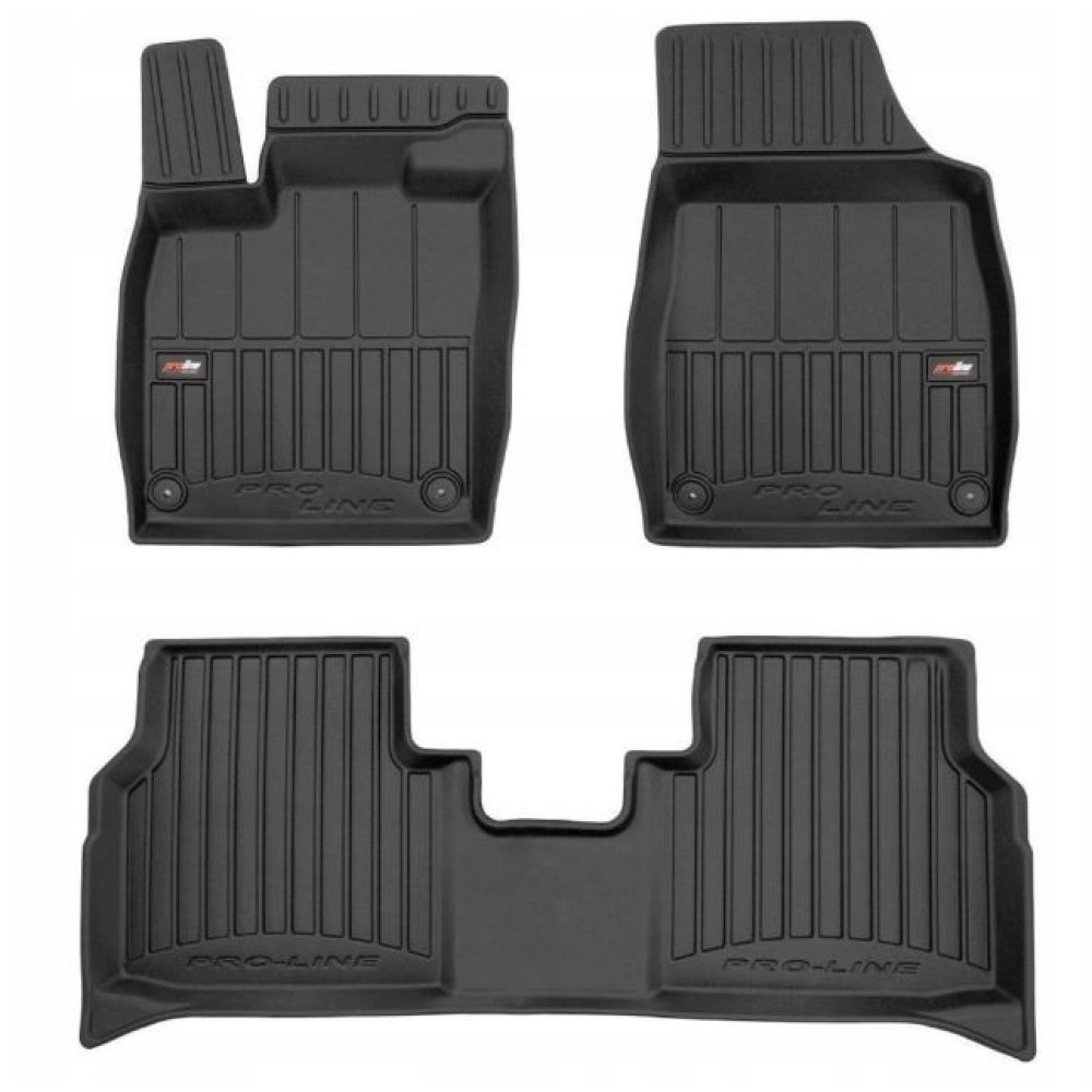 CAR RUBBER FLOOR MATS BLACK SKODA ENYAQ (2021-... ) 3D FROGUM