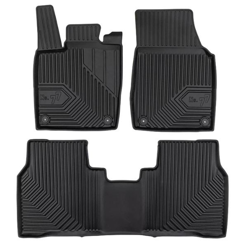 CAR RUBBER FLOOR MATS BLACK VW ID.7 (2024-...) NO.77 FROGUM