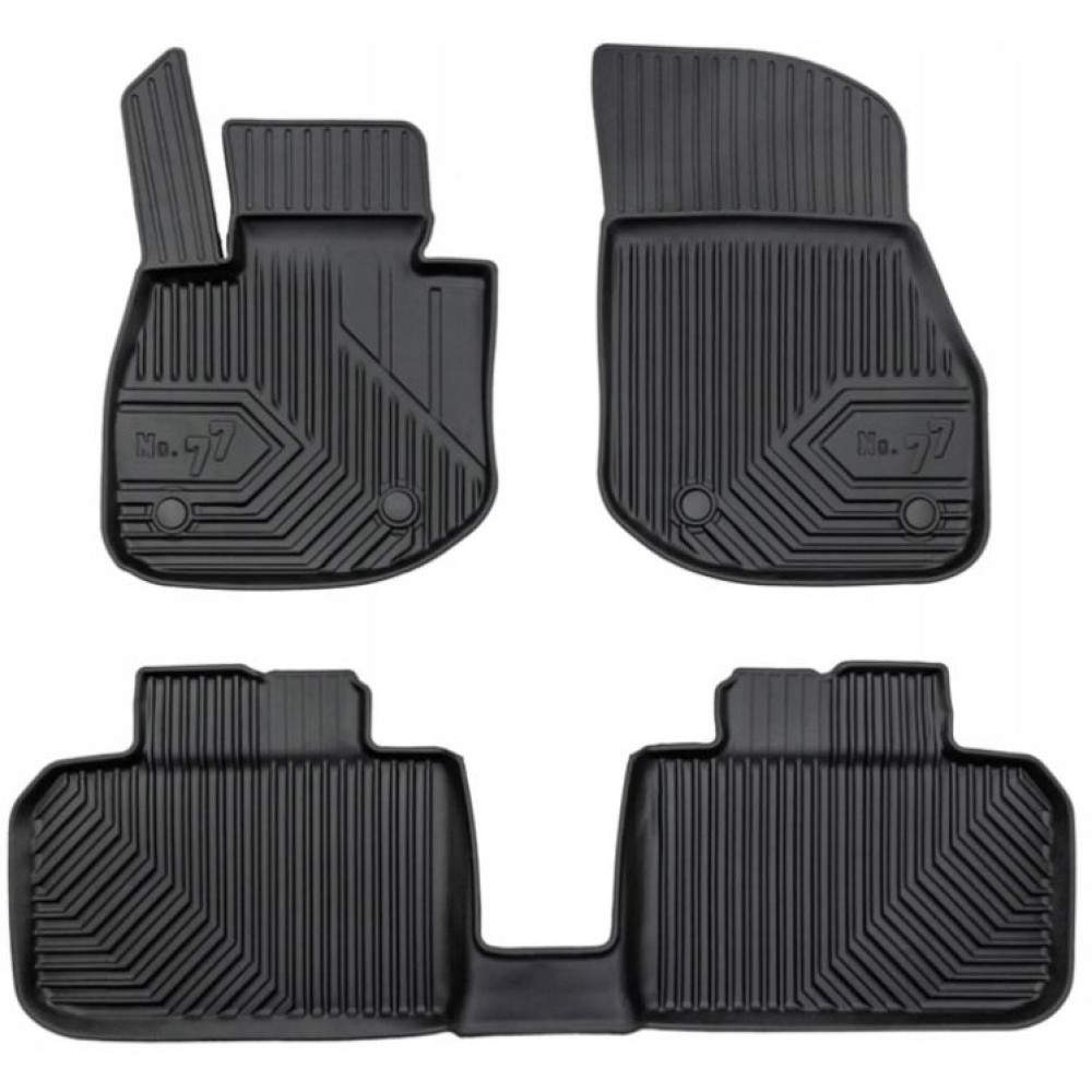 CAR RUBBER FLOOR MATS BLACK BMW iX1 U11 Electric (2022-...) NO.77 FROGUM
