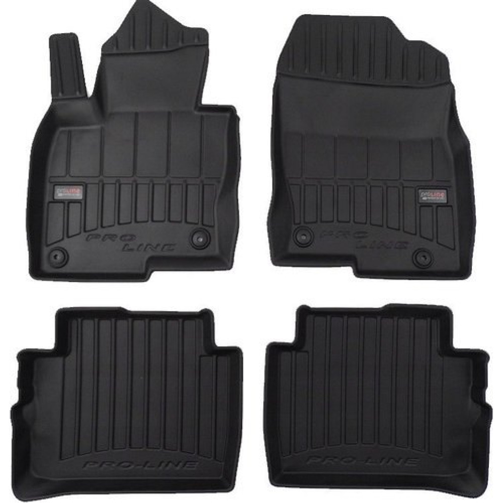 Car rubber floor mats black DODGE JOURNEY (2008-...) 3D FROGUM