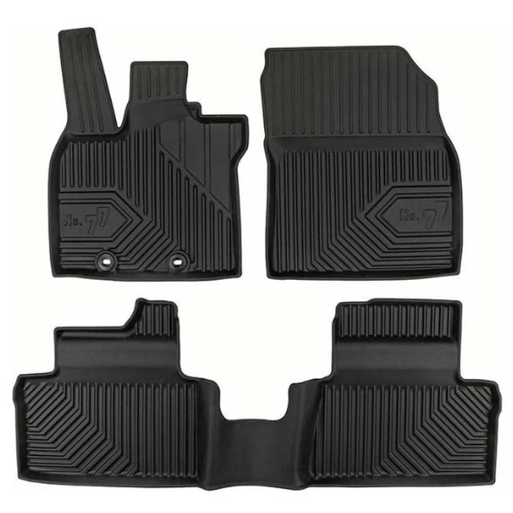 CAR RUBBER FLOOR MATS BLACK LEXUS LBX (2023-...) NO.77 FROGUM