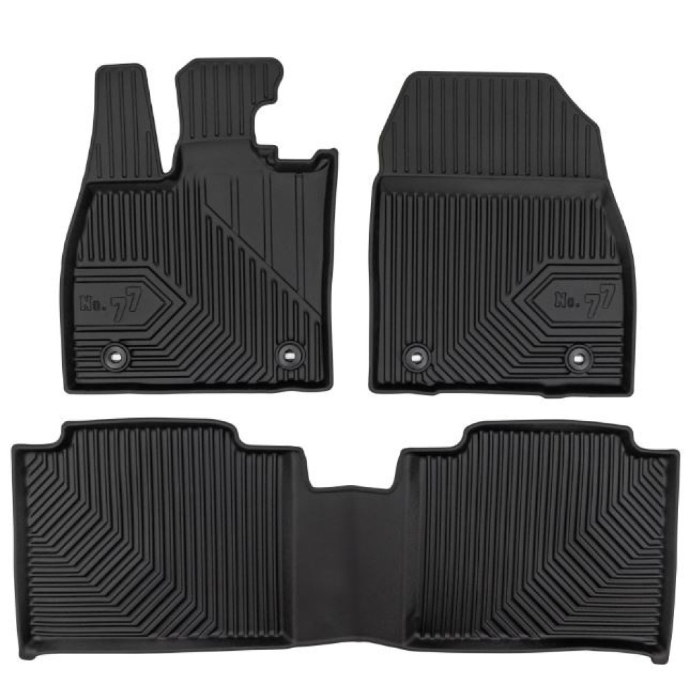 CAR RUBBER FLOOR MATS BLACK LEXUS RZ (2022-...) NO.77 FROGUM