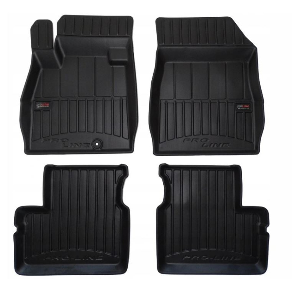 Car rubber floor mats black NISSAN MICRA (2010-2016) 3D FROGUM
