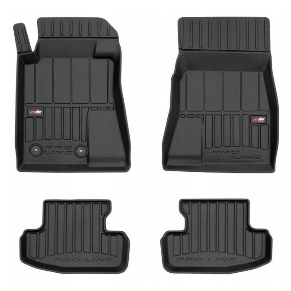 CAR RUBBER FLOOR MATS BLACK FORD MUSTANG (2014-... ) 3D FROGUM