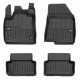 CAR RUBBER FLOOR MATS BLACK DACIA SANDERO III (2021-....) 3D FROGUM